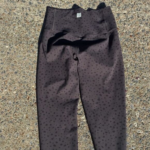 VUORI Leggings Gray Elm Dot Studio Seamless Moisture Wicking Gym - Picture 8 of 9